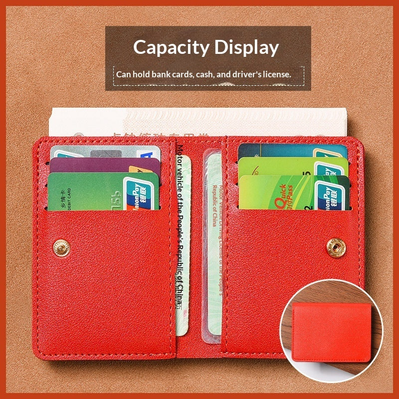 Womens Thin Foldable Wallet And Drivers License Holder