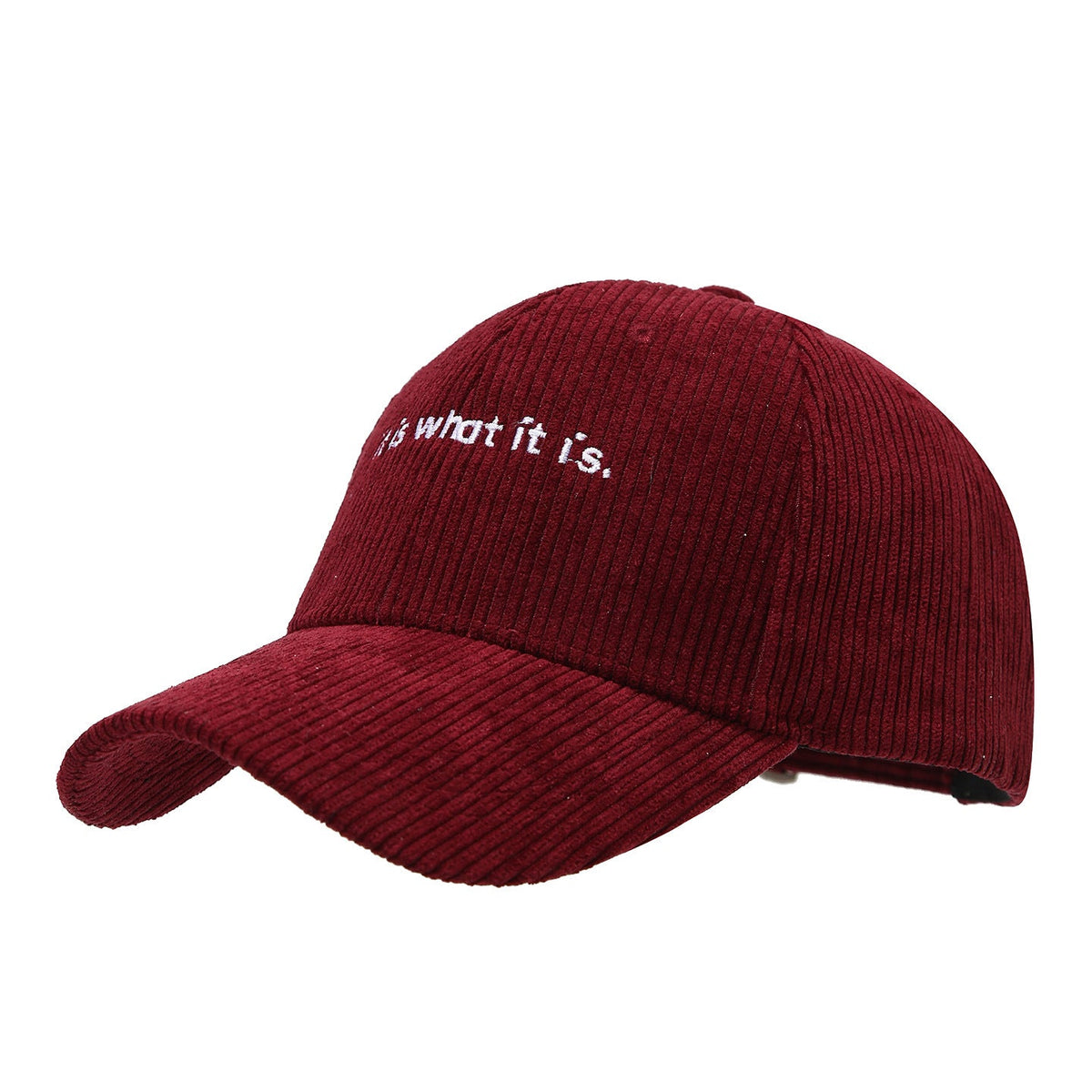 Stylish Letter-print Corduroy Baseball Cap For Couples