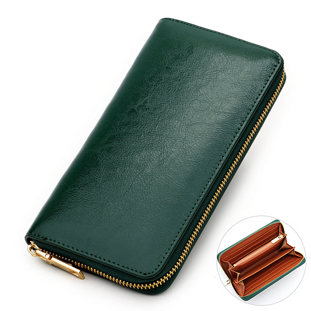 Womens Fashionable High-Capacity Zipper Wallet