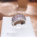 Bohemian Womens Ring With Fiery Zircon And Colored Diamonds