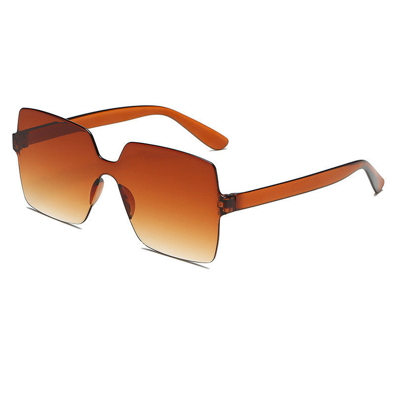 Frameless Siamese Transparent Sunglasses