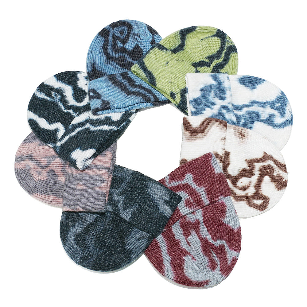Tie-dye Knitted Hat For Women