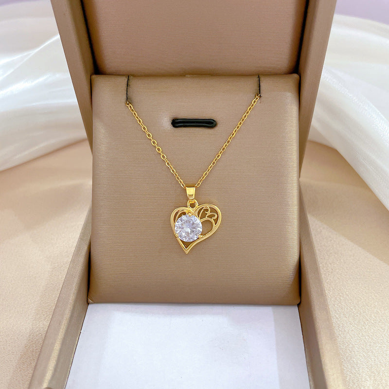 Banquet Wedding Necklace Women's Clavicle Chain, Titanium Steel