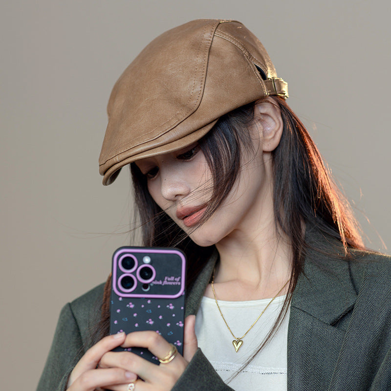 Women's Trendy Leather Hat