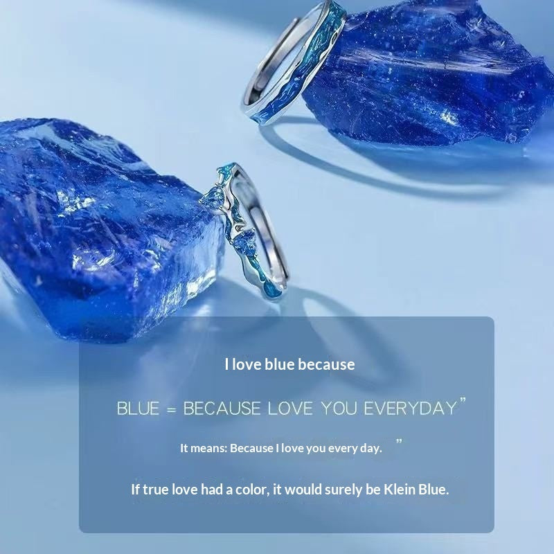 Klein Blue Couple Rings Unisex Design