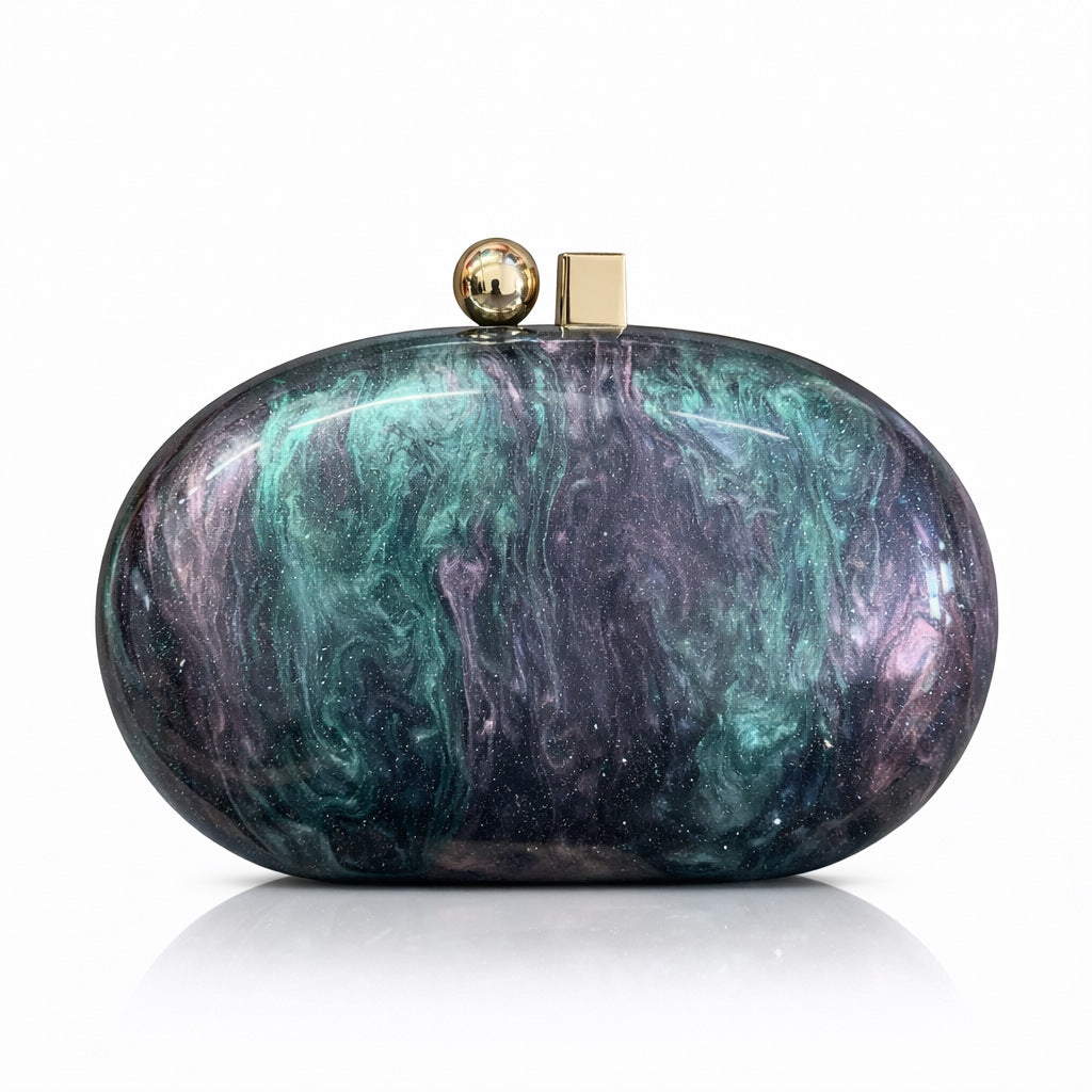 Cross-Border New Women's Bag Acrylic Evening Bag Single Shoulder Crossbody Party Light Luxury Chain Shell Clutch Evening Bag