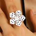 Retro Polka-dot Leopard-print Floral Open Ring