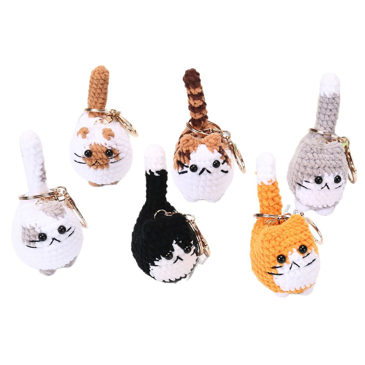 Knitted Yarn Kitten Pendant Woven Bag Charm