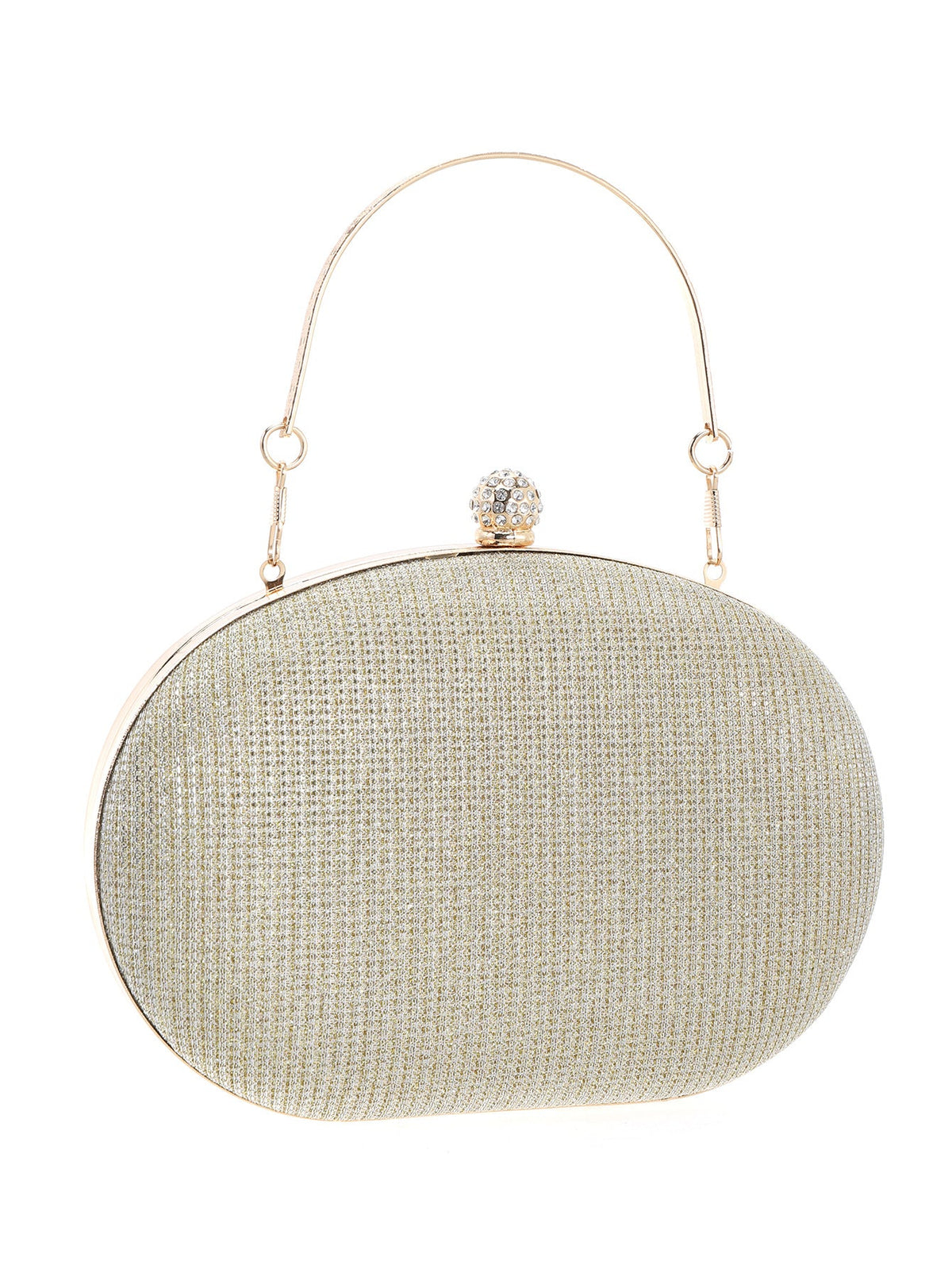 Women's Chic Egg-Shaped Clutch Minimalist Light Luxury Evening Bag, Elegant Handheld Purse For Party & Wedding