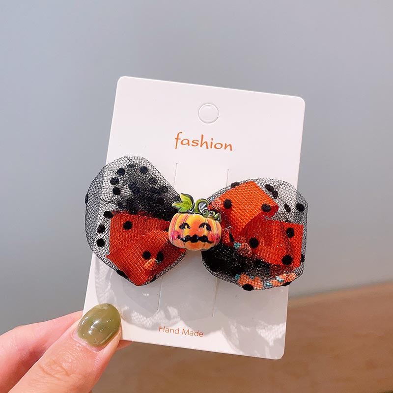 Halloween Children's Hair Accessories Pumpkin Ghost Funny Handmade Hair Clips