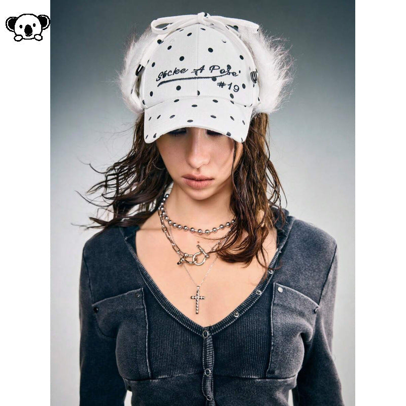 Women's Faux Leather Lei Feng Cap