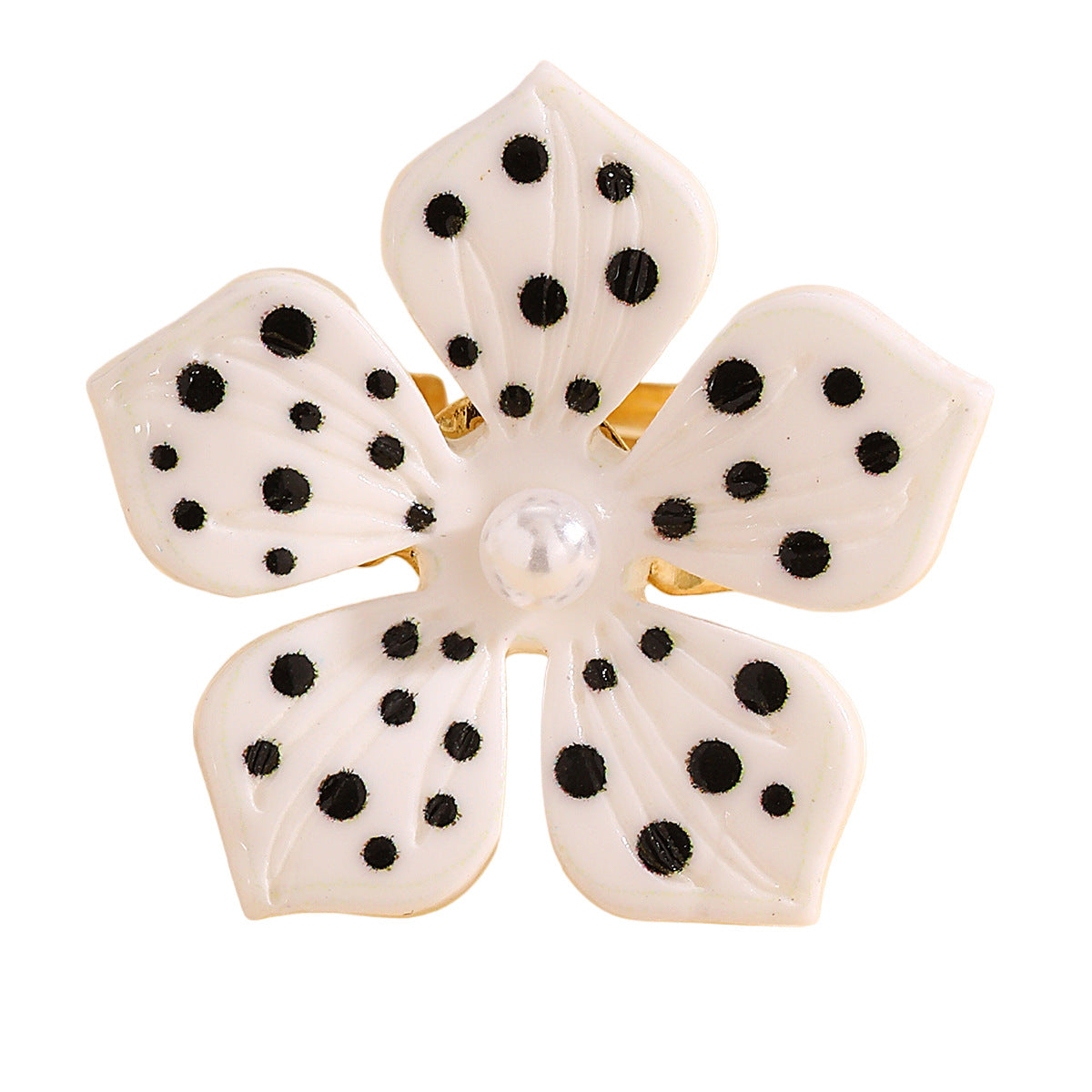 Retro Polka-dot Leopard-print Floral Open Ring