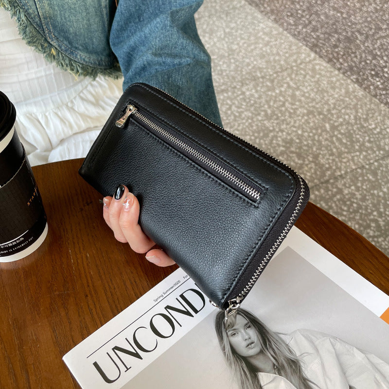 Womens Long Genuine Leather Wallet