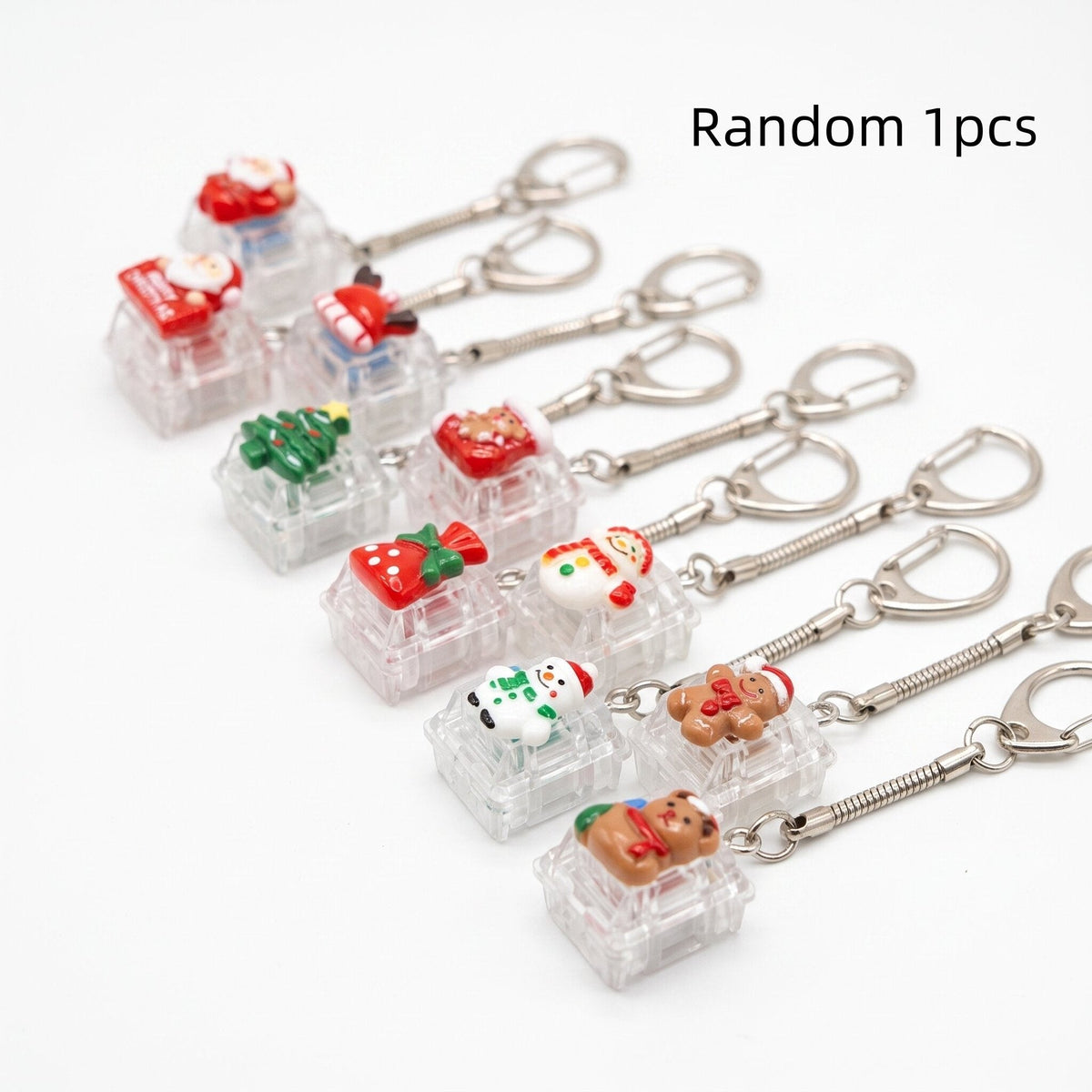 Single-button Christmas Cartoon Stress-relief Keychain