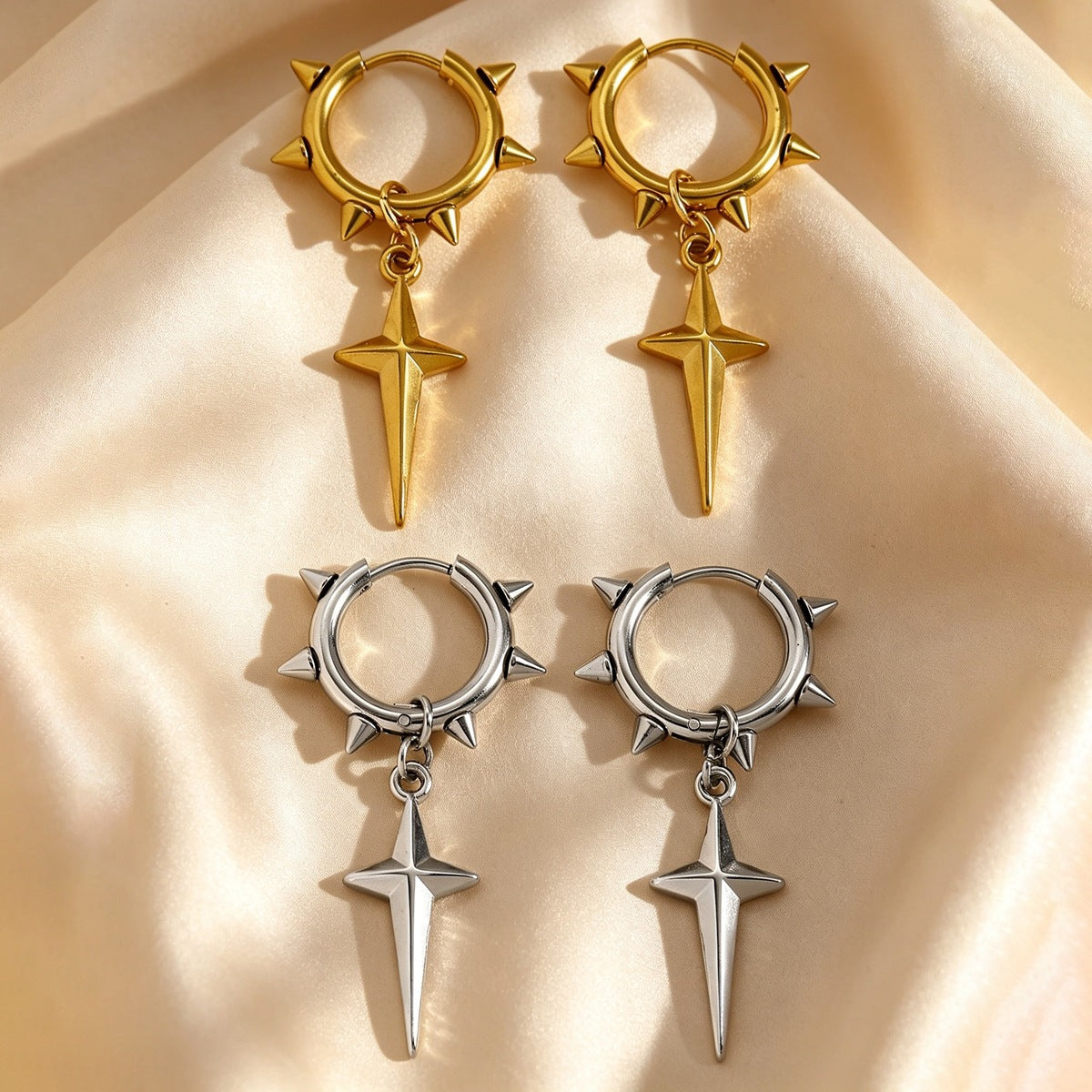 Punk XINGX Tassel Ear Clip Niche Stainless Steel
