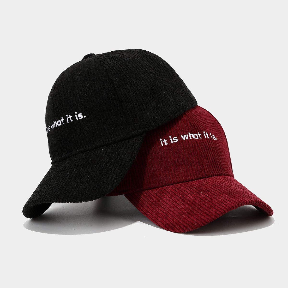 Stylish Letter-print Corduroy Baseball Cap For Couples