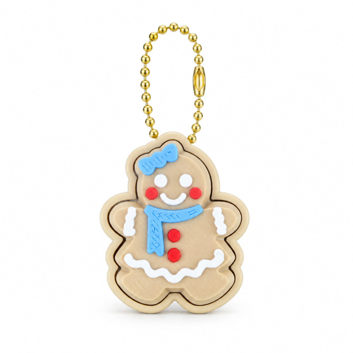 3D-printed Gingerbread Man Pendant Christmas Tree Ornament Creative Indoor Christmas Decoration Keychain