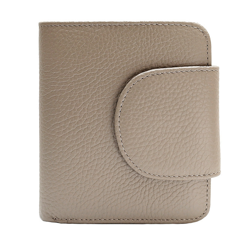 Womens Short Wallet Made From Full-grain Cowhide