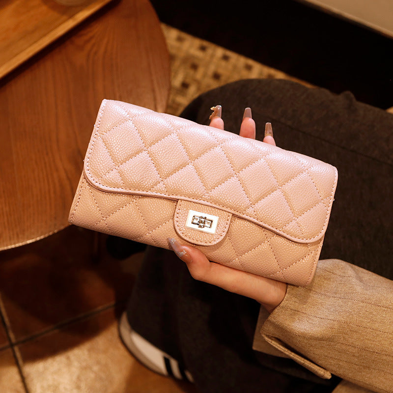 New Long Genuine Leather Womens Wallet