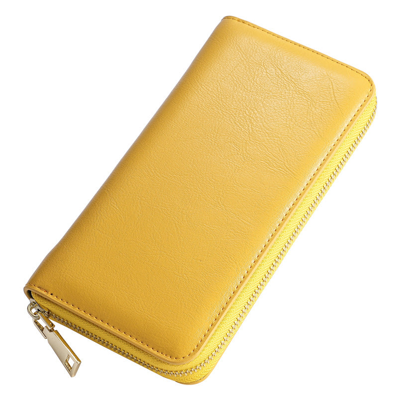 Womens Fashionable High-Capacity Zipper Wallet