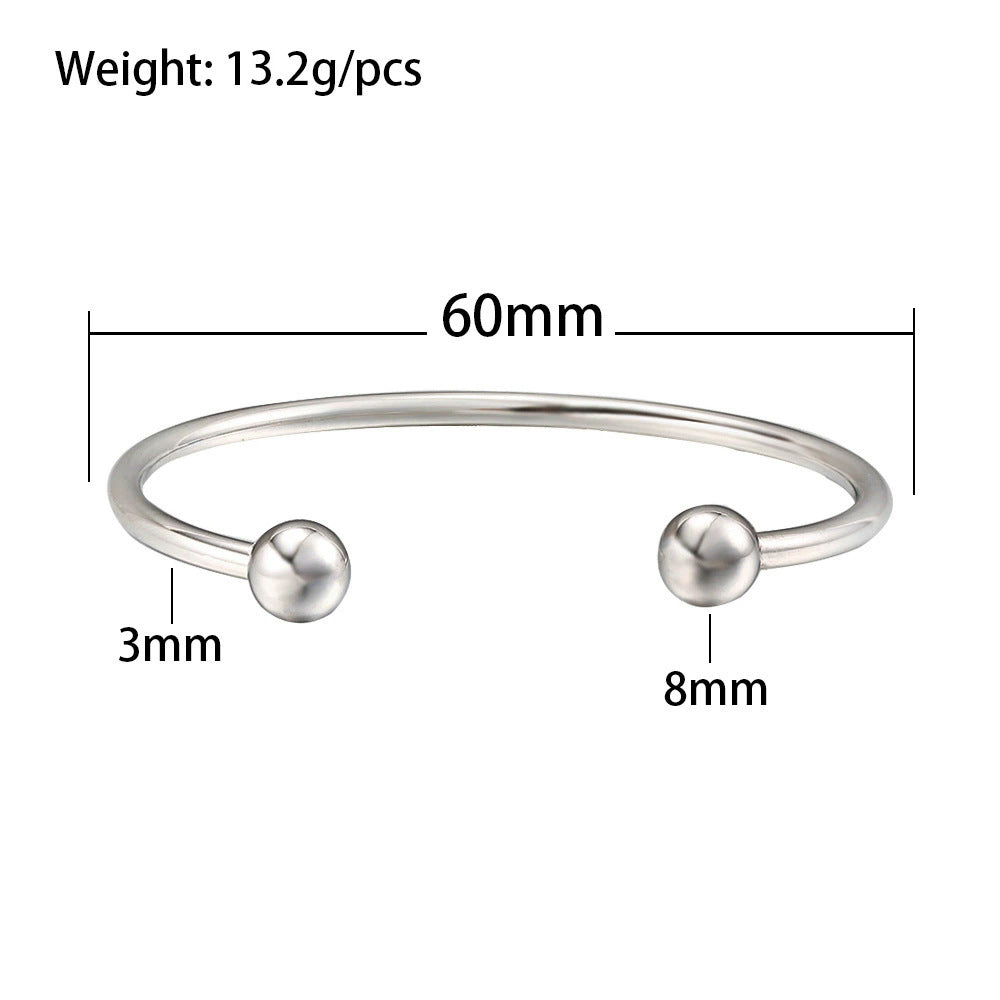 Titanium Steel Open-ended Beaded DIY Compatible