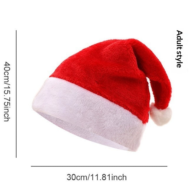 Christmas Party Plush Glowing Christmas Hat For The Elderly