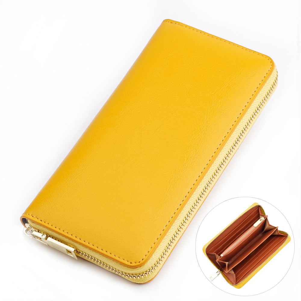 Womens Fashionable High-Capacity Zipper Wallet