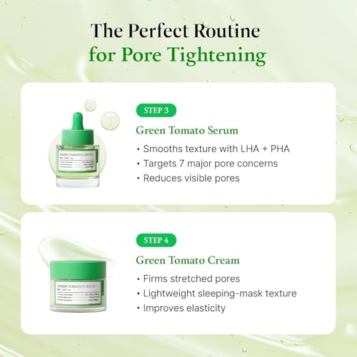 FULLY Green Tomato Cardi B's Pore Care Set, Pore Tightening, Pore Detox, Blackhead & Sebum Control, Vegan, Fragrance-Free, Korean Skincare Kit