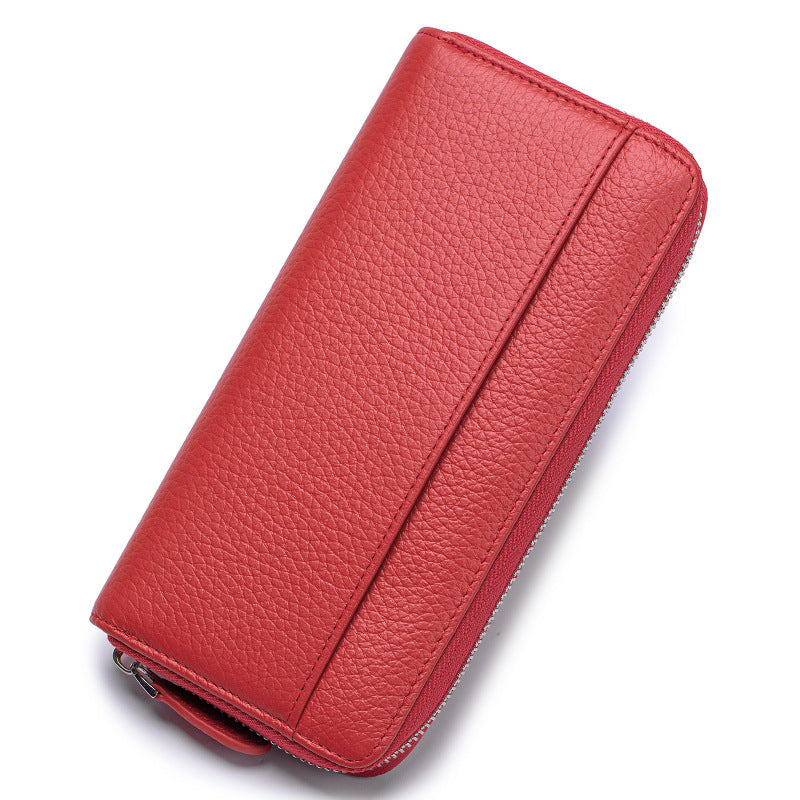 Large-capacity Women's Wallet Made Of Top-layer Cowhide