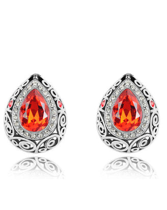 European And American Crystal Earrings And Necklace