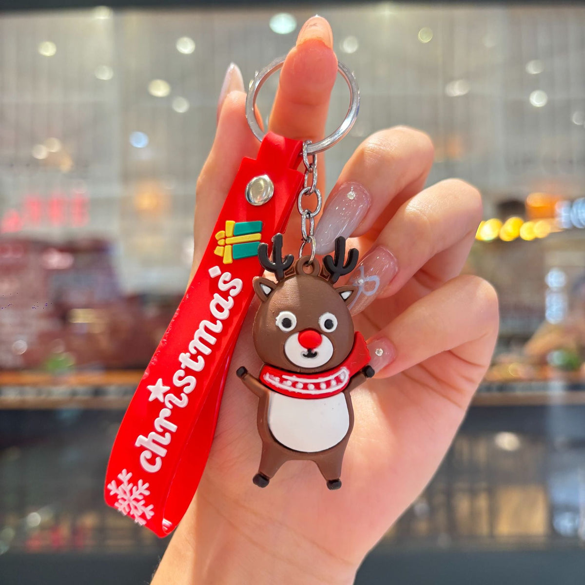 Christmas Cartoon Keychain Bag Charm
