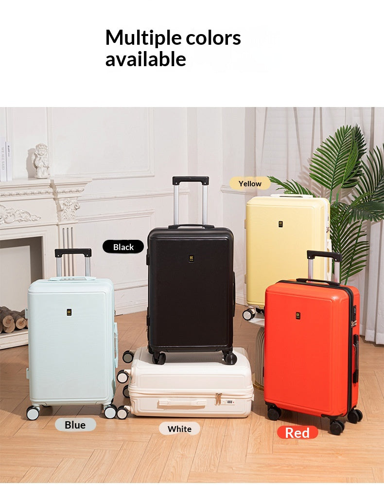 2026 New Luggage Trolley Case Student 20 Inch Lightweight Boarding Large Capacity Password Travel Leather Box Male - DY5209 Red