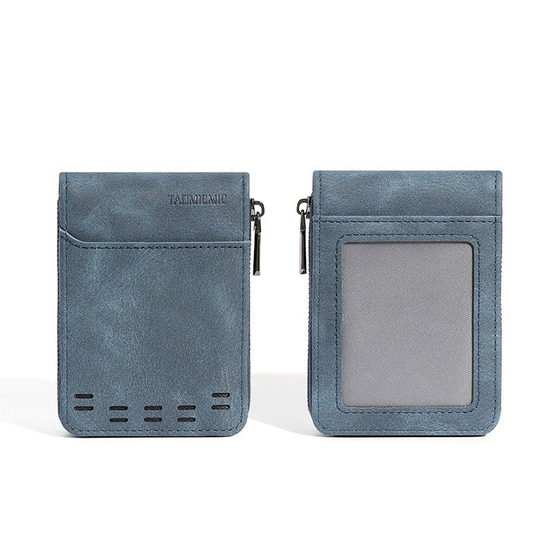 Simple Large Capacity Men's Expanding Card Holder Multiple Card Slots Business ID Card Holder Pu Purse