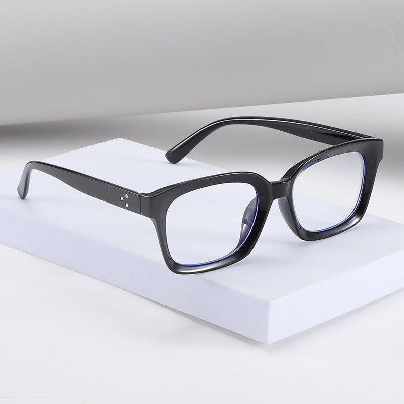 Square Clear Blue-light-blocking Reading Glasses