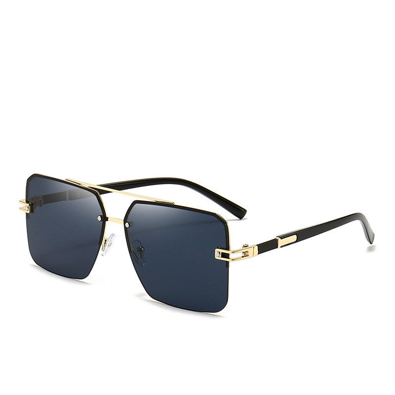 Men's And Women's Fashionable Large-frame Double-beam Sunglasses