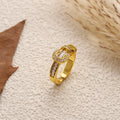 Fashionable And Unique Zircon Horseshoe Buckle Ring 2025 New Open Index Finger Ring Minimalist Style Ring Jewelry For Women