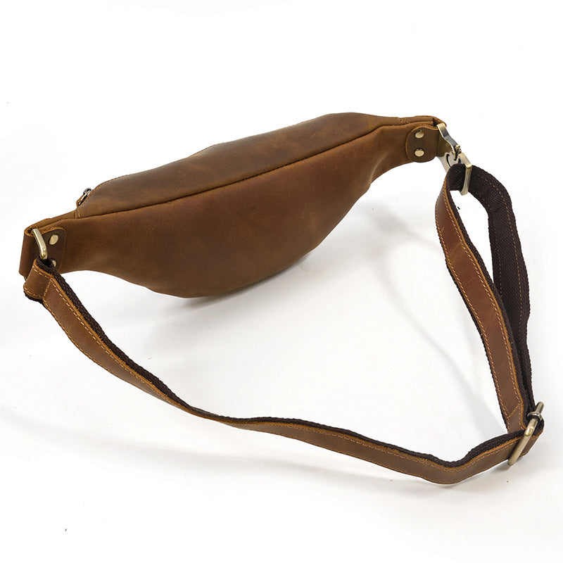 Men's Multi-functional Retro Crazy Horse Leather Belt Bag