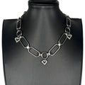 Niche Designer Wide-chain Collarbone Necklace With A Heart Charm
