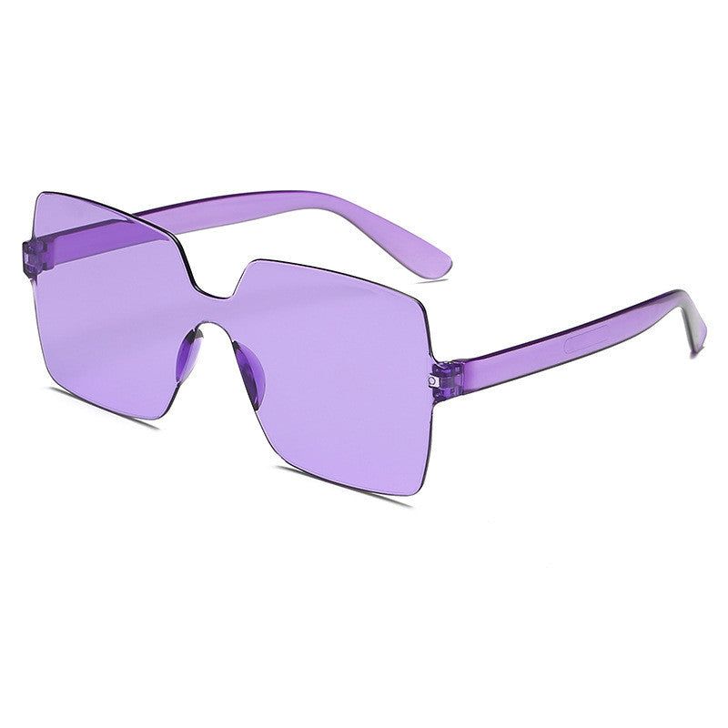 Frameless Siamese Transparent Sunglasses