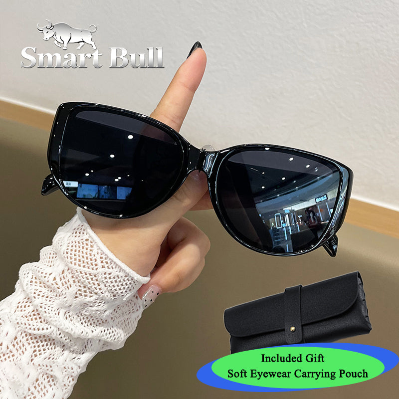 Large Frame Cat-eye Sunglasses, Fashionable And Slimming Sunglasses, Protect Against UV Rays During Outdoor Activities, Simple And Trendy Frame Design, Multiple Color Options Available, Free Portable