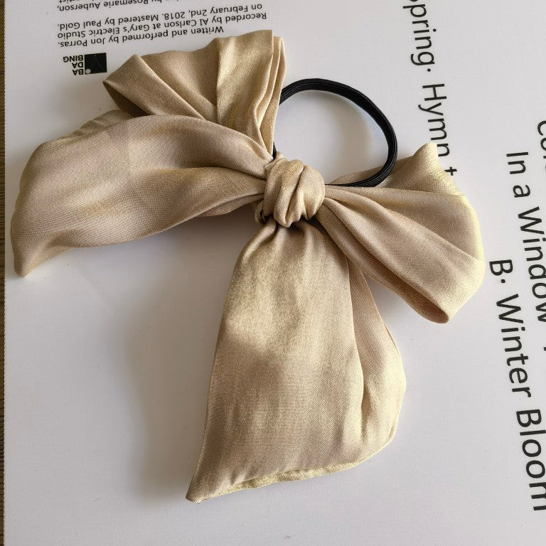 Hair Accessories Headdress Bow Bright Silk Hair Rope Head  Ring New Products
