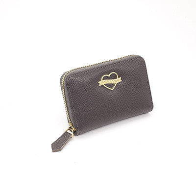 The First Layer Cowhide Organ Card Holder Ladies Card Holder Coin Purse Women