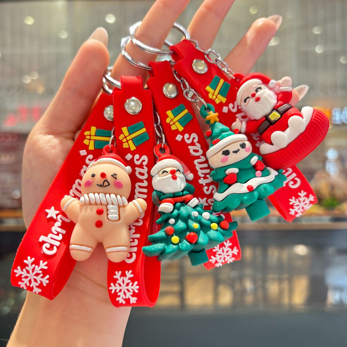 Christmas Cartoon Keychain Bag Charm