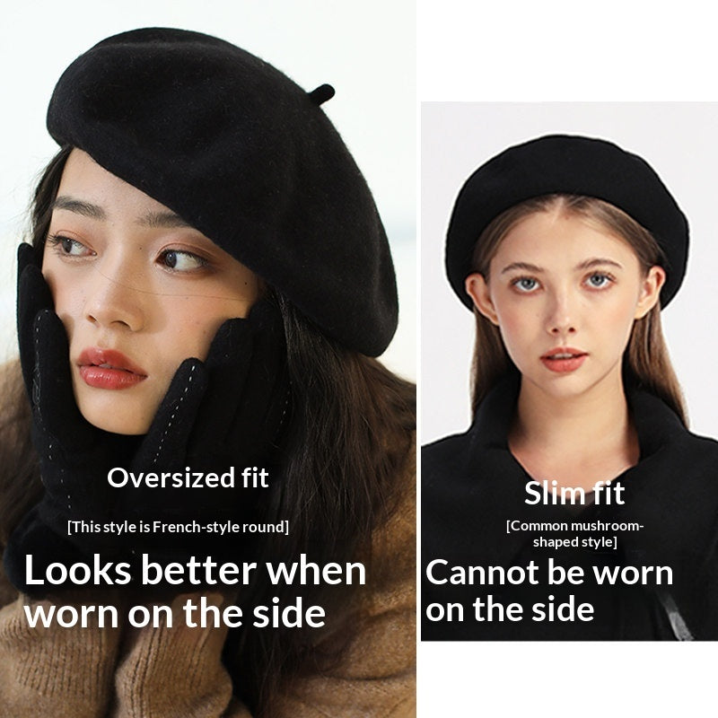 Retro Oversized Woolen Hat For Painters Perfect For Fall And Winter