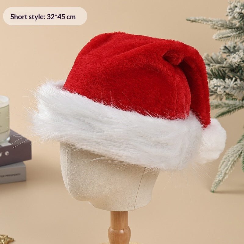 Christmas Party Plush Glowing Christmas Hat For The Elderly