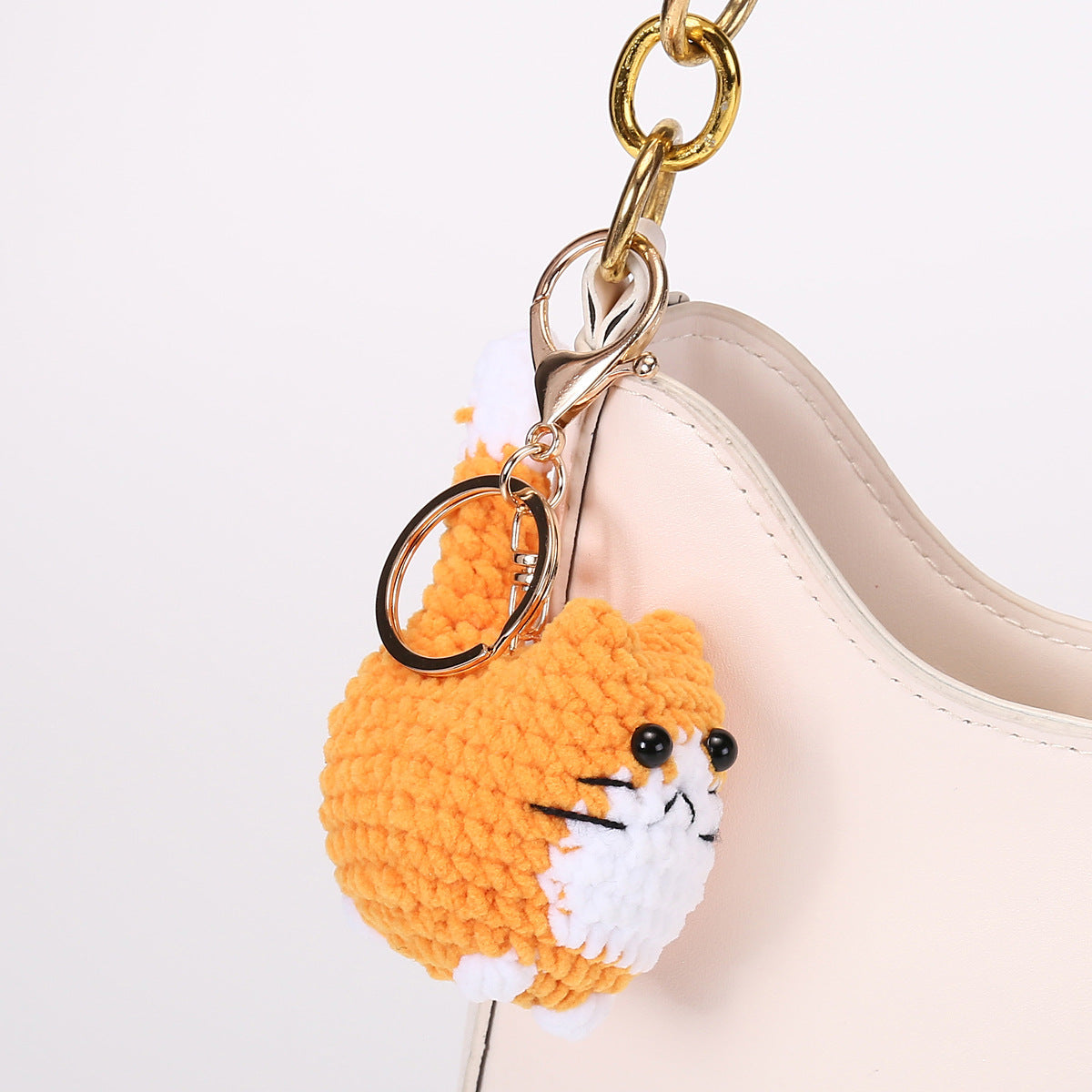 Knitted Yarn Kitten Pendant Woven Bag Charm