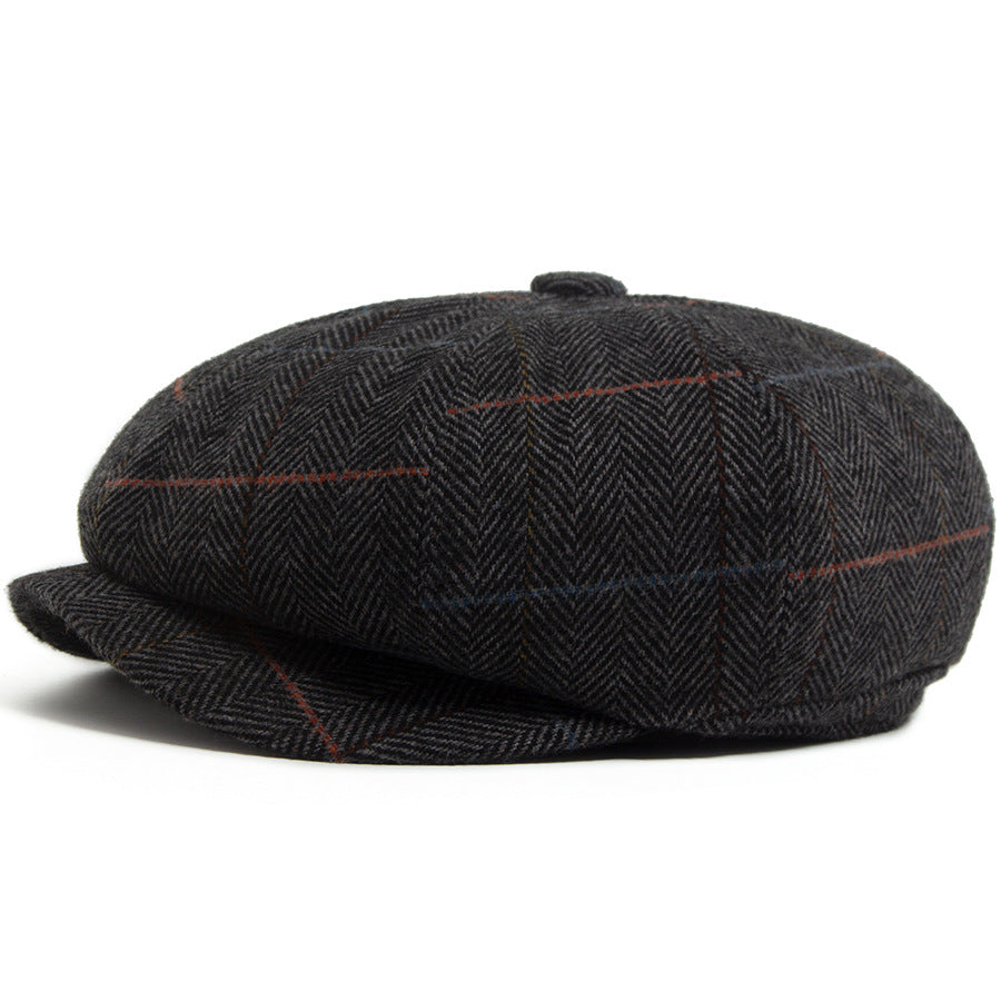 Women's Retro Wool Octagonal Cap