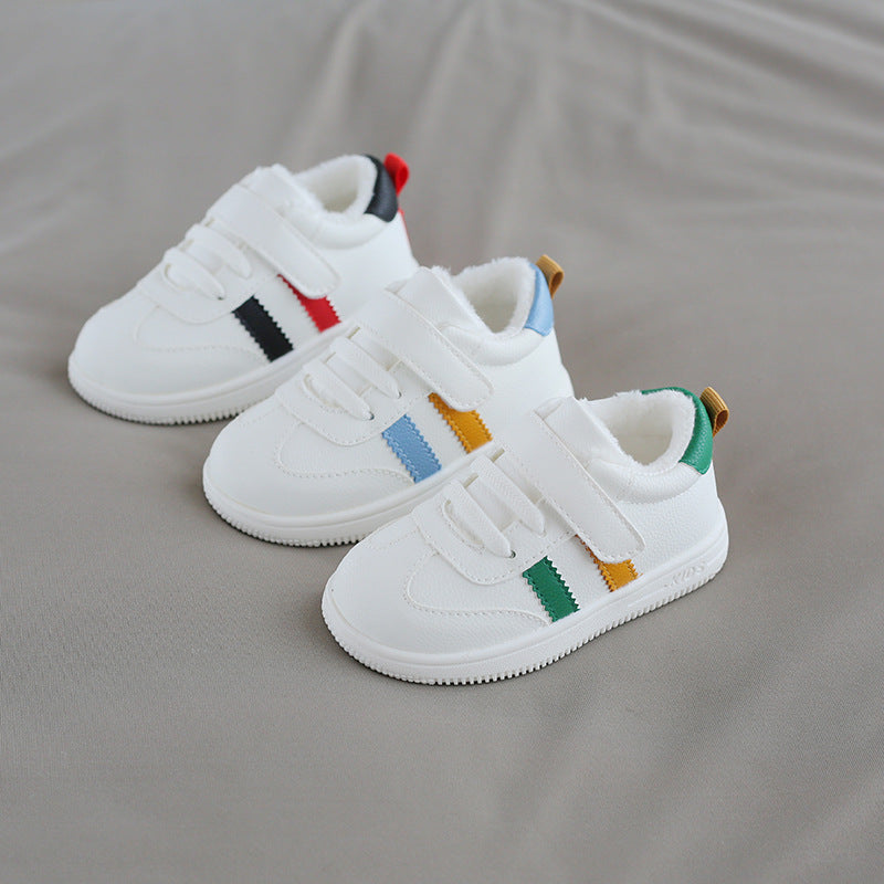 Little white shoes Velcro baby shoes