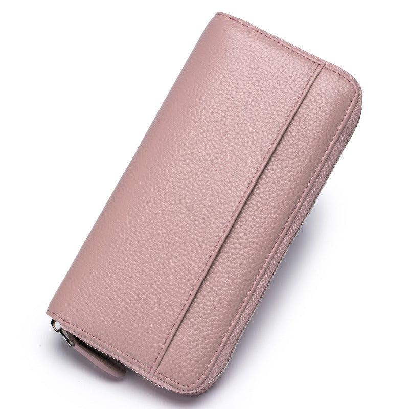 Large-capacity Women's Wallet Made Of Top-layer Cowhide