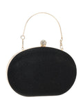 Women's Chic Egg-Shaped Clutch Minimalist Light Luxury Evening Bag, Elegant Handheld Purse For Party & Wedding